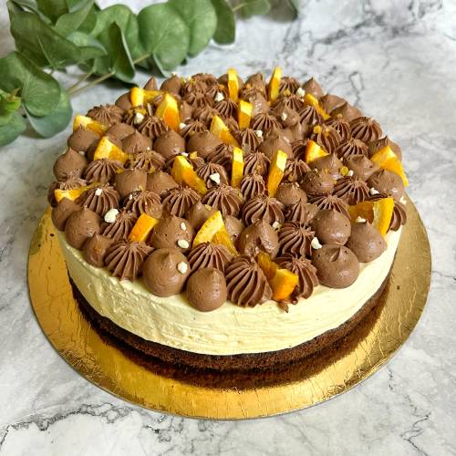 tarta de maracuyá y chocolate sin gluten y sin azúcar