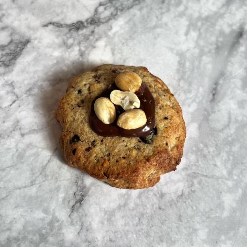 cookie de cacahuete y chocolate sin gluten y sin azúcar